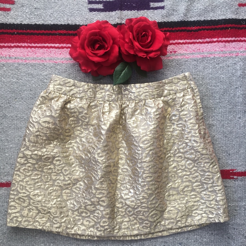 CHILDREN’S PLACE | GOLD LEOPARD PRINT SKIRT